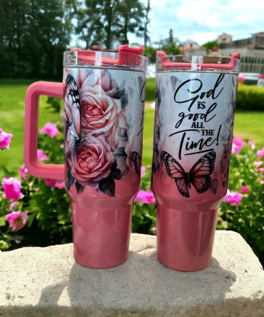 God Is Good All The Time Custom Stanley Quencher 40Oz Stainless Steel Tumbler