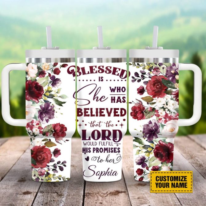 God Lord Rose Custom Stanley Quencher 40Oz Stainless Steel Tumbler With Handle - Image 8