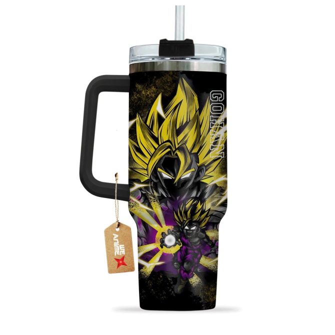 Gohan Teen Super Saiyan Dragon Ball Anime Custom Stanley Quencher 40Oz Stainless Steel Tumbler - Image 3