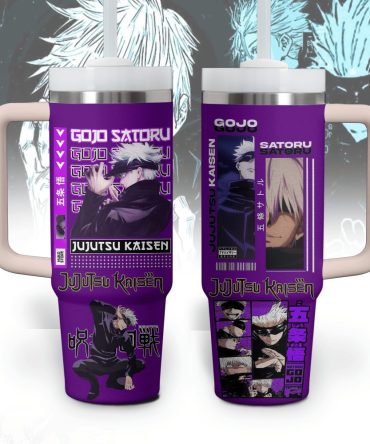 Gojo Satoru Jujutsu Kaisen Anime Custom Stanley Quencher 40Oz Stainless Steel Tumbler With Handle