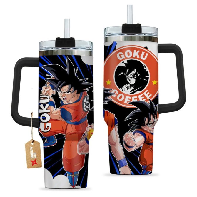 Goku Dragon Ball Z Anime Custom Stanley Quencher 40Oz Stainless Steel Tumbler - Image 2