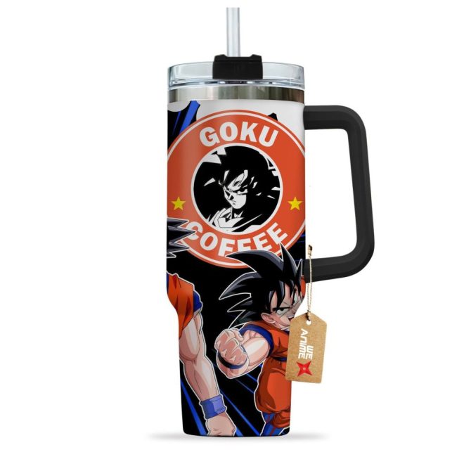 Goku Dragon Ball Z Anime Custom Stanley Quencher 40Oz Stainless Steel Tumbler - Image 3