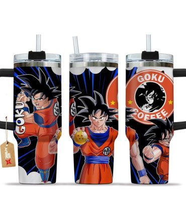 Goku Dragon Ball Z Anime Custom Stanley Quencher 40Oz Stainless Steel Tumbler