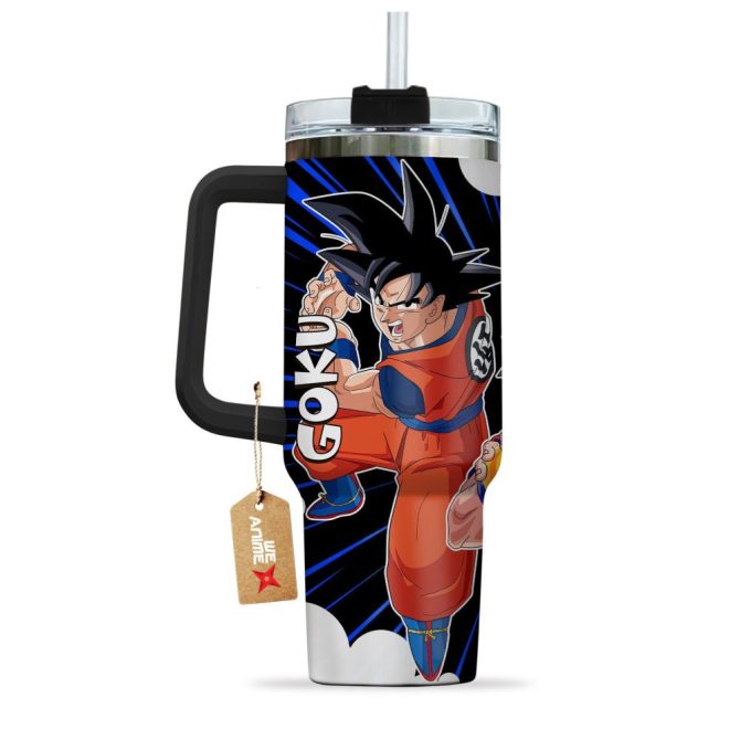 Goku Dragon Ball Z Anime Custom Stanley Quencher 40Oz Stainless Steel Tumbler - Image 4