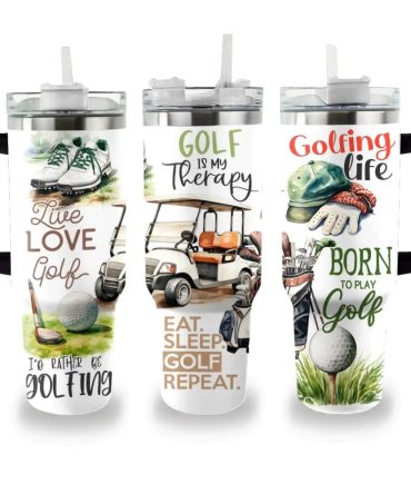 Golf Custom Stanley Quencher 40Oz Stainless Steel Tumbler With Handle