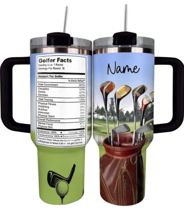 Golf Custom Stanley Quencher 40Oz Stainless Steel Tumbler With Handle
