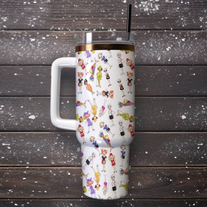 Golfer Girls Custom Stanley Quencher 40Oz Stainless Steel Tumbler With Handle - Image 2