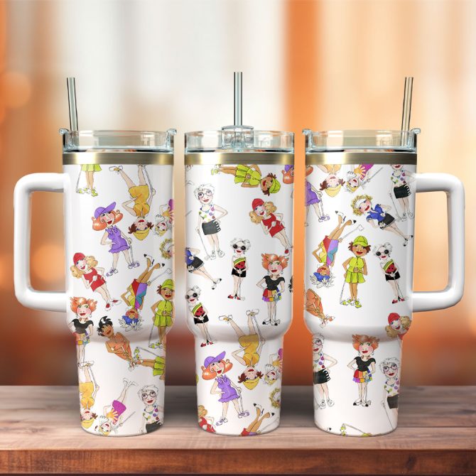 Golfer Girls Custom Stanley Quencher 40Oz Stainless Steel Tumbler With Handle