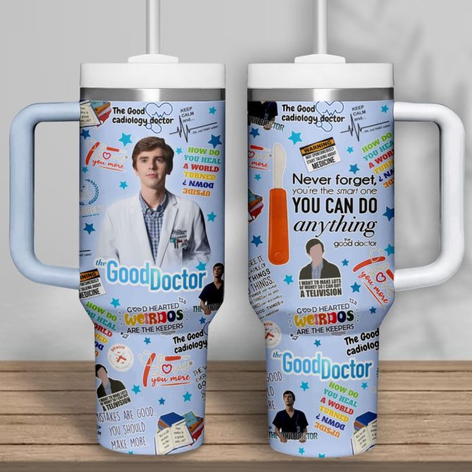Good Doctor Movies Custom Stanley Quencher 40Oz Stainless Steel Tumbler - Image 4