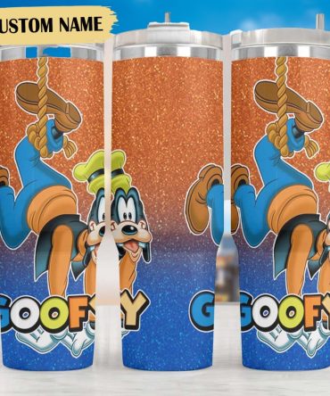 Goofy Cartoon Custom Stanley Quencher 40Oz Stainless Steel Tumbler