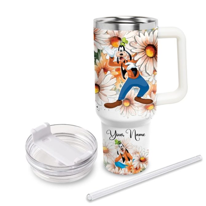 Goofy Cartoon Custom Stanley Quencher 40Oz Stainless Steel Tumbler - Image 3