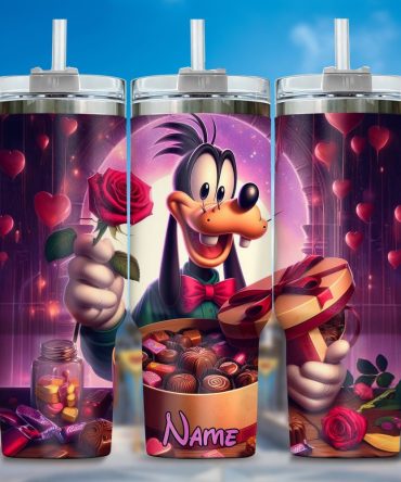 Goofy Cartoon Custom Stanley Quencher 40Oz Stainless Steel Tumbler With Handle