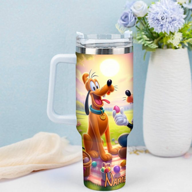 Goofy Cartoon Custom Stanley Quencher 40Oz Stainless Steel Tumbler With Handle - Image 3