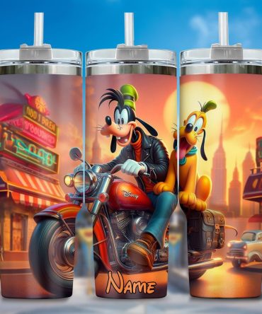 Goofy Cartoon Custom Stanley Quencher 40Oz Stainless Steel Tumbler With Handle