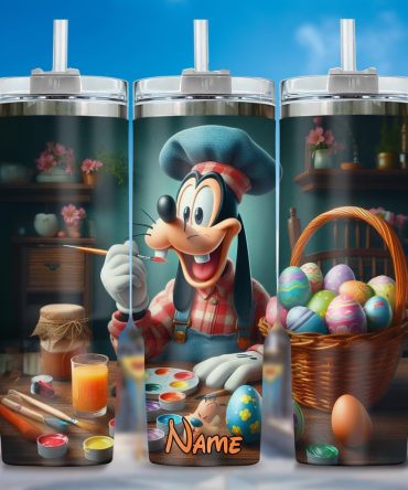 Goofy Cartoon Custom Stanley Quencher 40Oz Stainless Steel Tumbler With Handle
