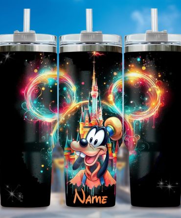 Goofy Cartoon Custom Stanley Quencher 40Oz Stainless Steel Tumbler With Handle