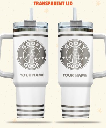 Goofy Disney Cartoon Custom Stanley Quencher 40Oz Stainless Steel Tumbler With Handle