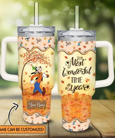 Goofy Mickey Mouse And Friends Cartoon Custom Stanley Quencher 40Oz Stainless Steel Tumbler With Handle