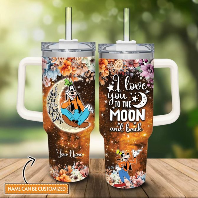 Goofy Mickey Mouse And Friends Cartoon Custom Stanley Quencher 40Oz Stainless Steel Tumbler With Handle