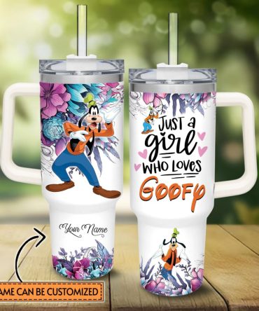 Goofy Mickey Mouse And Friends Cartoon Custom Stanley Quencher 40Oz Stainless Steel Tumbler With Handle