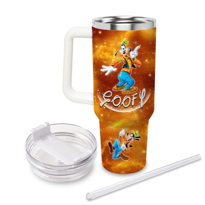 Goofy Mickey Mouse And Friends Cartoon Custom Stanley Quencher 40Oz Stainless Steel Tumbler With Handle - Image 3