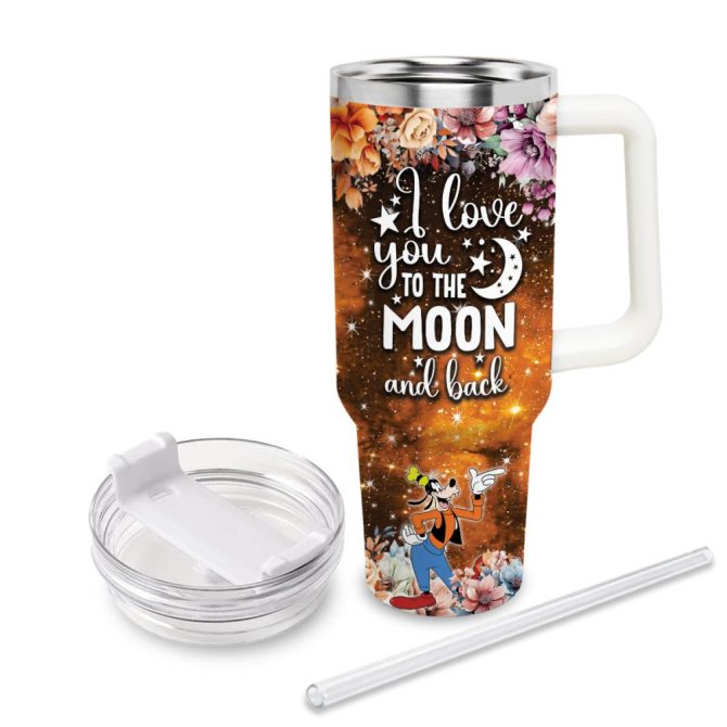 Goofy Mickey Mouse And Friends Cartoon Custom Stanley Quencher 40Oz Stainless Steel Tumbler With Handle - Image 3