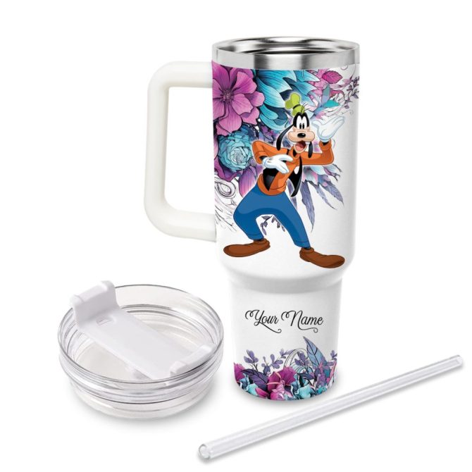 Goofy Mickey Mouse And Friends Cartoon Custom Stanley Quencher 40Oz Stainless Steel Tumbler With Handle - Image 2