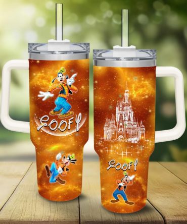Goofy Mickey Mouse And Friends Cartoon Custom Stanley Quencher 40Oz Stainless Steel Tumbler With Handle