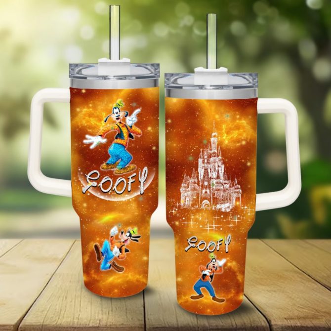 Goofy Mickey Mouse And Friends Cartoon Custom Stanley Quencher 40Oz Stainless Steel Tumbler With Handle
