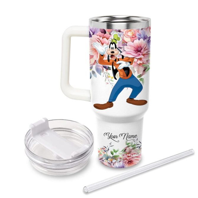 Goofy Mickey Mouse And Friends Cartoon Custom Stanley Quencher 40Oz Stainless Steel Tumbler With Handle - Image 2