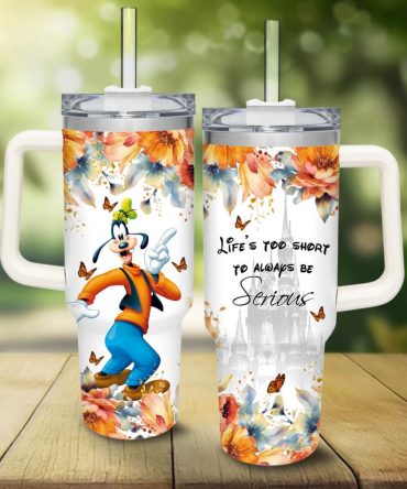 Goofy Mickey Mouse And Friends Cartoon Custom Stanley Quencher 40Oz Stainless Steel Tumbler With Handle
