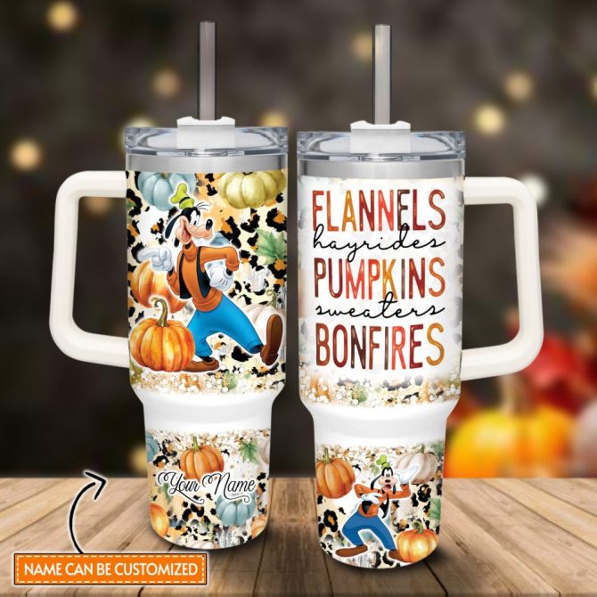 Goofy Mickey Mouse And Friends Cartoon Custom Stanley Quencher 40Oz Stainless Steel Tumbler With Handle - Image 2