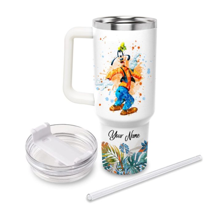 Goofy Mickey Mouse And Friends Cartoon Custom Stanley Quencher 40Oz Stainless Steel Tumbler With Handle - Image 2