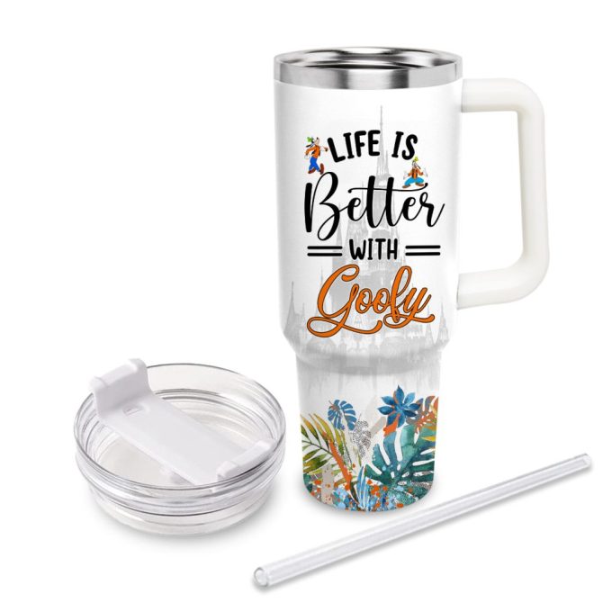 Goofy Mickey Mouse And Friends Cartoon Custom Stanley Quencher 40Oz Stainless Steel Tumbler With Handle - Image 3