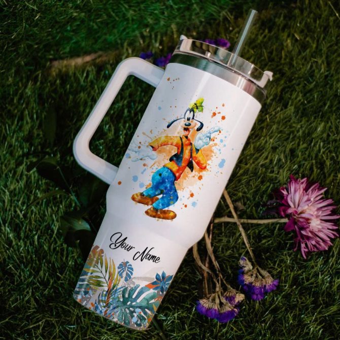 Goofy Mickey Mouse And Friends Cartoon Custom Stanley Quencher 40Oz Stainless Steel Tumbler With Handle - Image 6