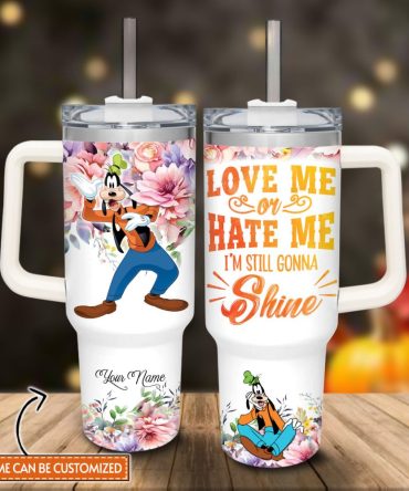 Goofy Mickey Mouse And Friends Cartoon Custom Stanley Quencher 40Oz Stainless Steel Tumbler With Handle