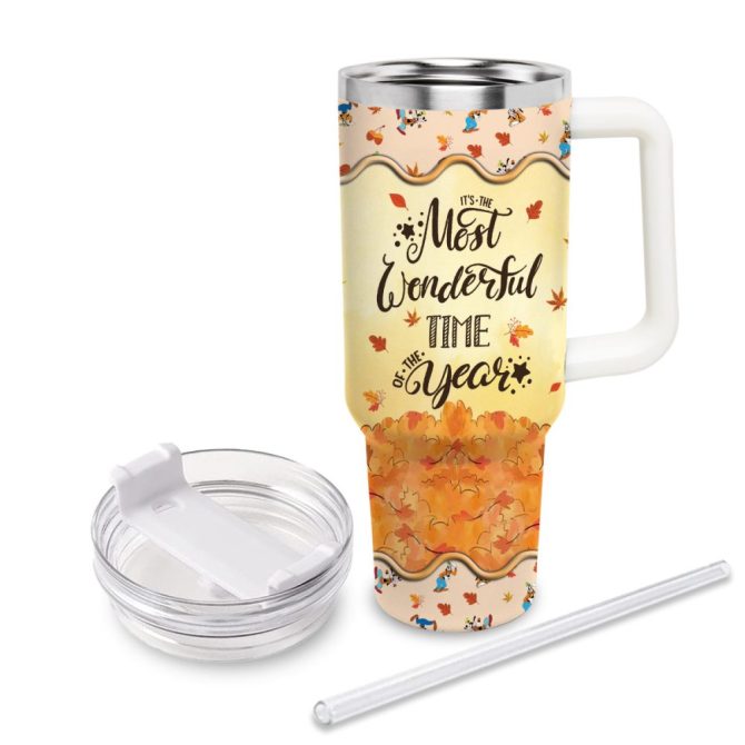 Goofy Mickey Mouse And Friends Cartoon Custom Stanley Quencher 40Oz Stainless Steel Tumbler With Handle - Image 3