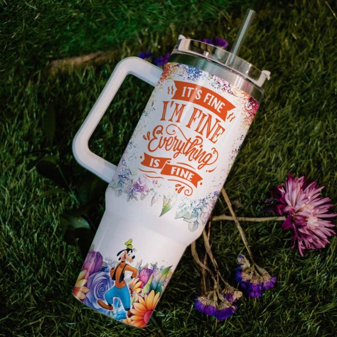Goofy Mickey Mouse And Friends Cartoon Custom Stanley Quencher 40Oz Stainless Steel Tumbler With Handle - Image 6