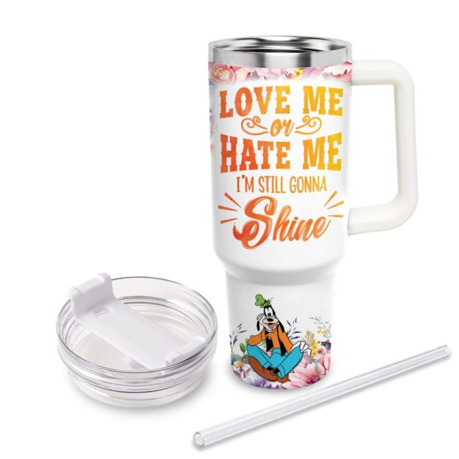 Goofy Mickey Mouse And Friends Cartoon Custom Stanley Quencher 40Oz Stainless Steel Tumbler With Handle - Image 3