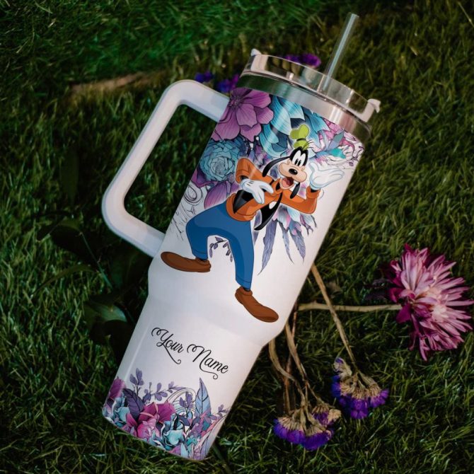 Goofy Mickey Mouse And Friends Cartoon Custom Stanley Quencher 40Oz Stainless Steel Tumbler With Handle - Image 6