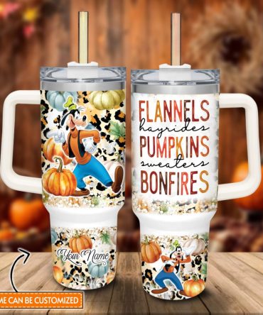 Goofy Mickey Mouse And Friends Cartoon Custom Stanley Quencher 40Oz Stainless Steel Tumbler With Handle