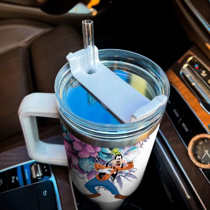 Goofy Mickey Mouse And Friends Cartoon Custom Stanley Quencher 40Oz Stainless Steel Tumbler With Handle - Image 4