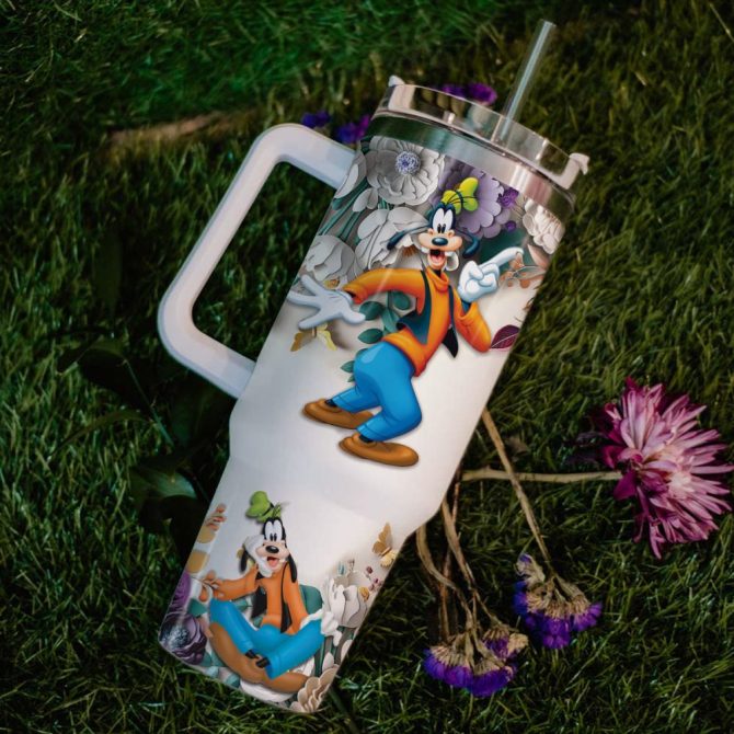 Goofy Mickey Mouse And Friends Cartoon Custom Stanley Quencher 40Oz Stainless Steel Tumbler With Handle - Image 6