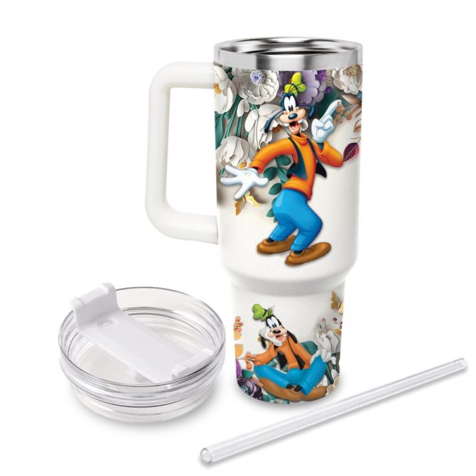 Goofy Mickey Mouse And Friends Cartoon Custom Stanley Quencher 40Oz Stainless Steel Tumbler With Handle - Image 2
