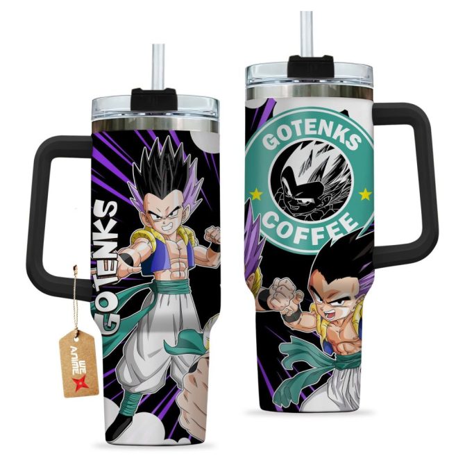 Gotenks Dragon Ball Z Anime Custom Stanley Quencher 40Oz Stainless Steel Tumbler - Image 2