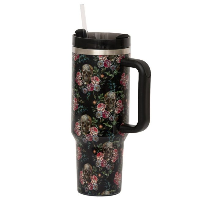 Gothic Skulls Custom Stanley Quencher 40Oz Stainless Steel Tumbler - Image 7