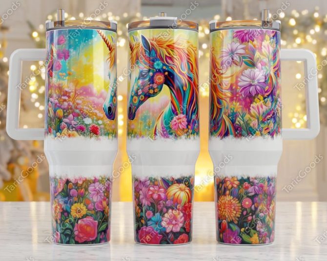 Gothic Unicorn Custom Stanley Quencher 40Oz Stainless Steel Tumbler