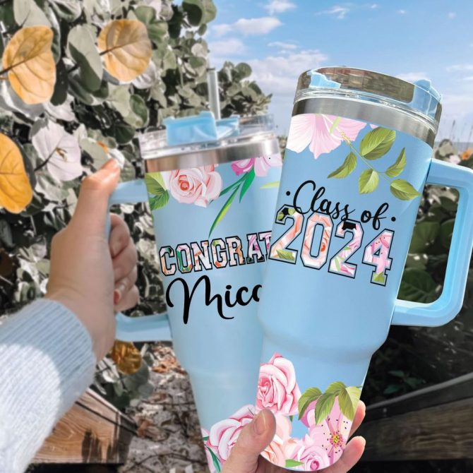 Graduation Custom Stanley Quencher 40Oz Stainless Steel Tumbler