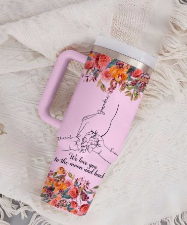 Grandma With Grandkids Custom Stanley Quencher 40Oz Stainless Steel Tumbler