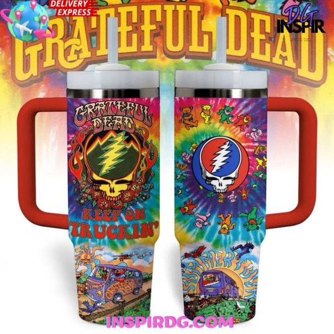 Grateful Dead Music Custom Stanley Quencher 40Oz Stainless Steel Tumbler